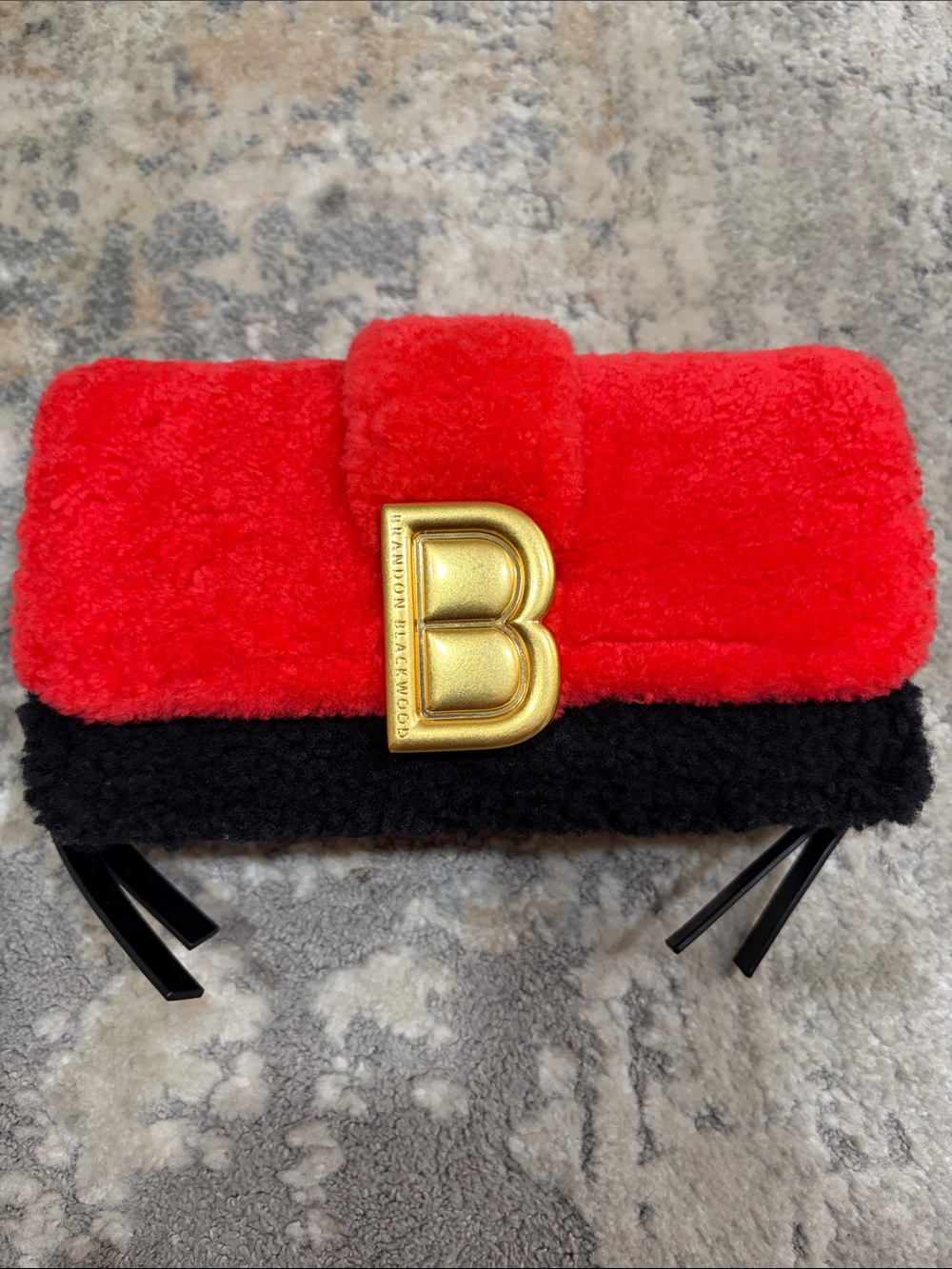 Brandon Blackwood Sherpa bag red and black